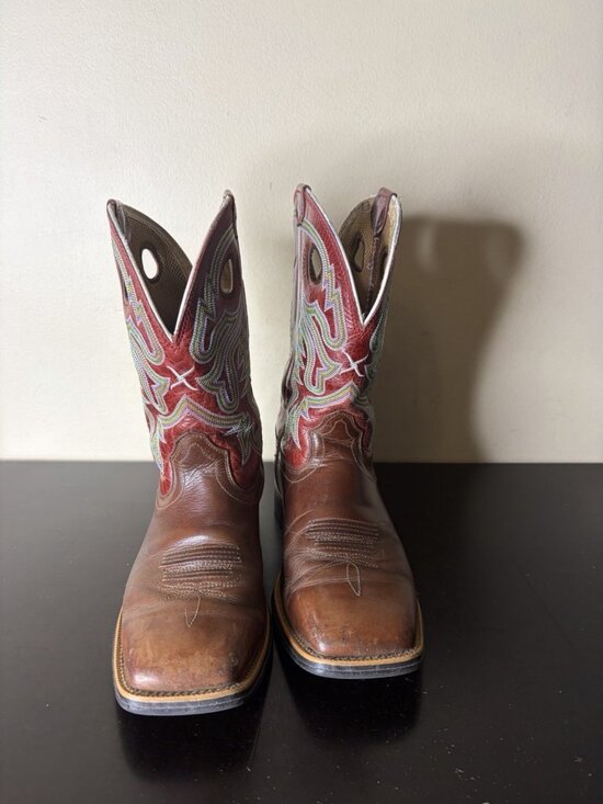 Men’s Twisted X Western Square Toe RED Cowboy Boots Size 7EE main image 10